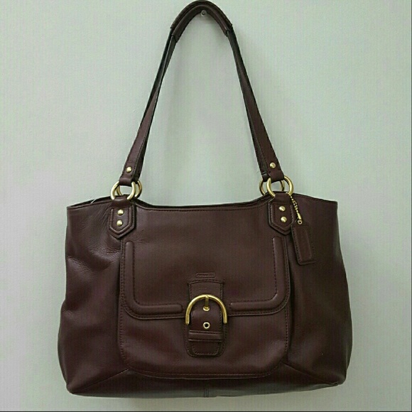 Coach Handbags - Coach Campbell Belle Bordeaux leather handbag